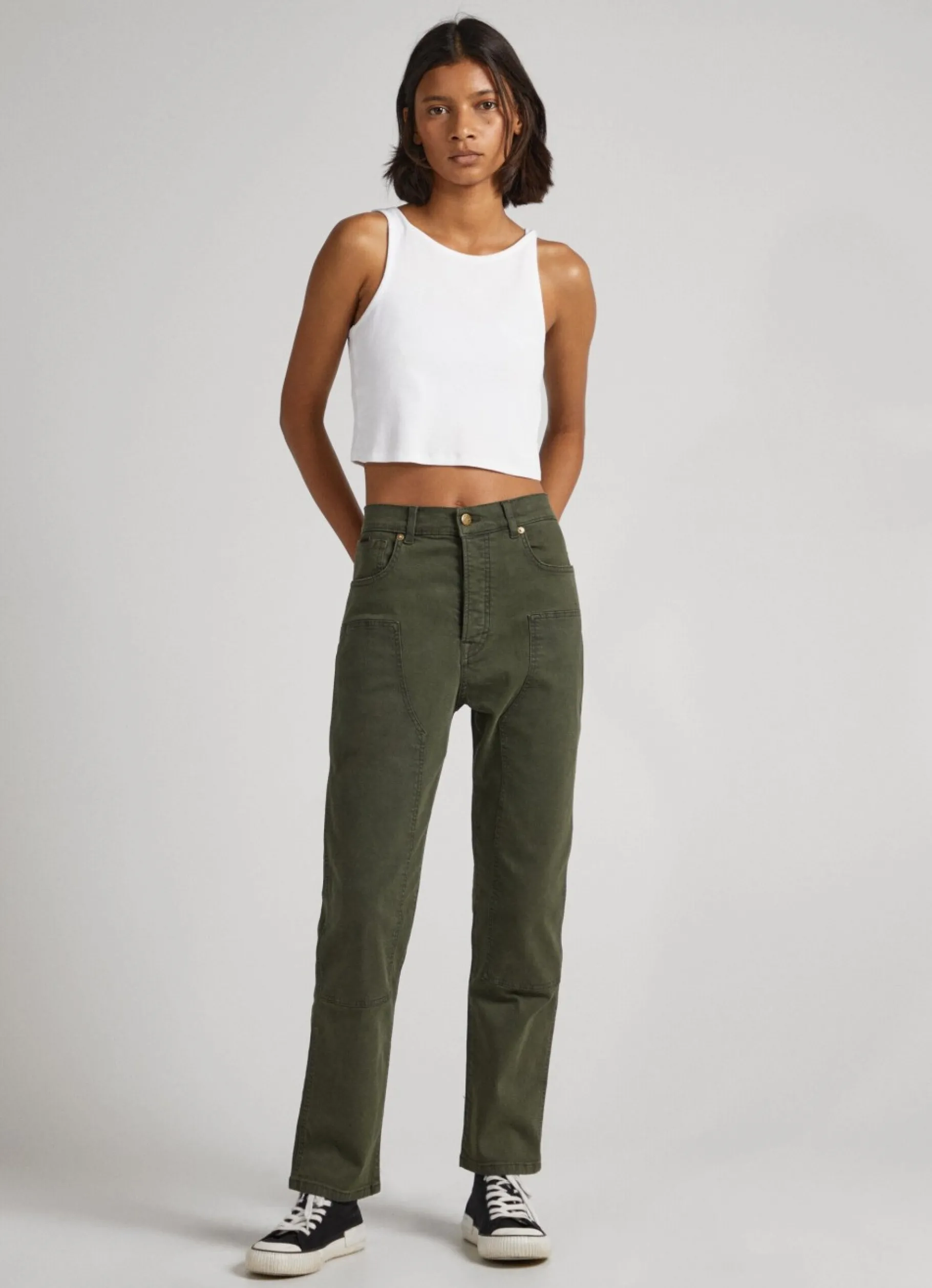 Women Pepe Jeans Sleeveless Ribbed Top