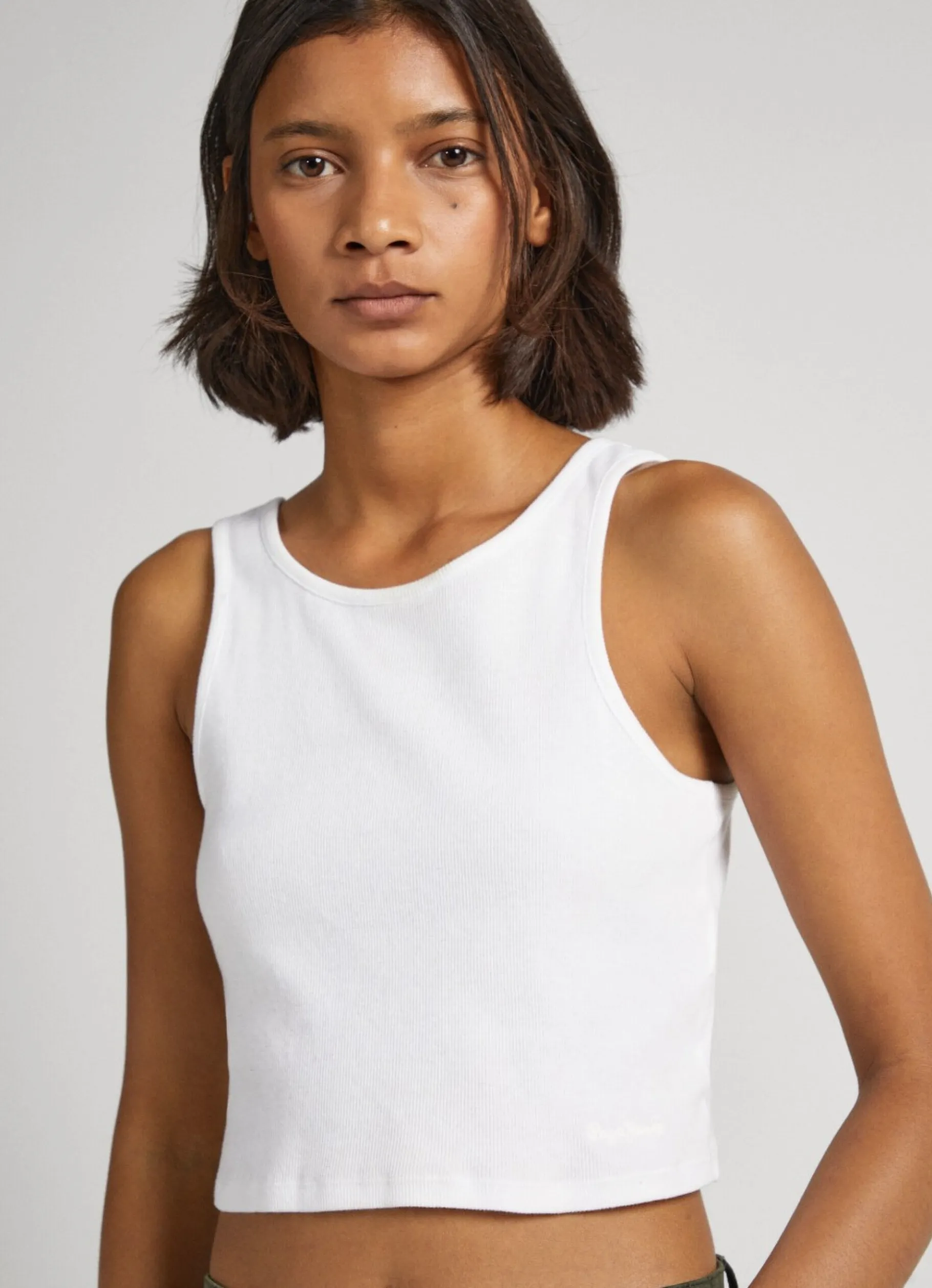 Women Pepe Jeans Sleeveless Ribbed Top