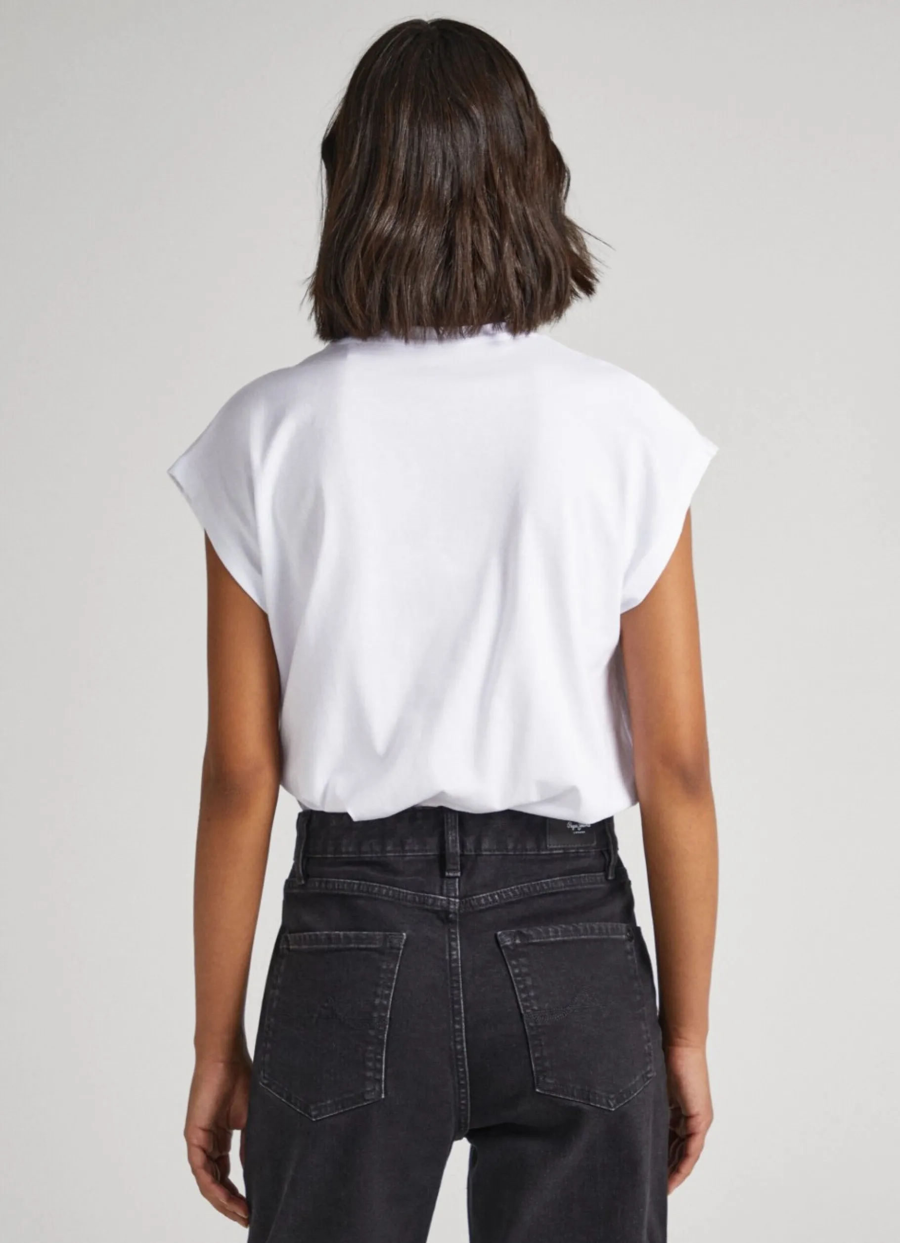 Women Pepe Jeans Sleeveless T-Shirt With Printed Logo