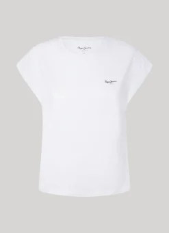 Women Pepe Jeans Sleeveless T-Shirt With Printed Logo