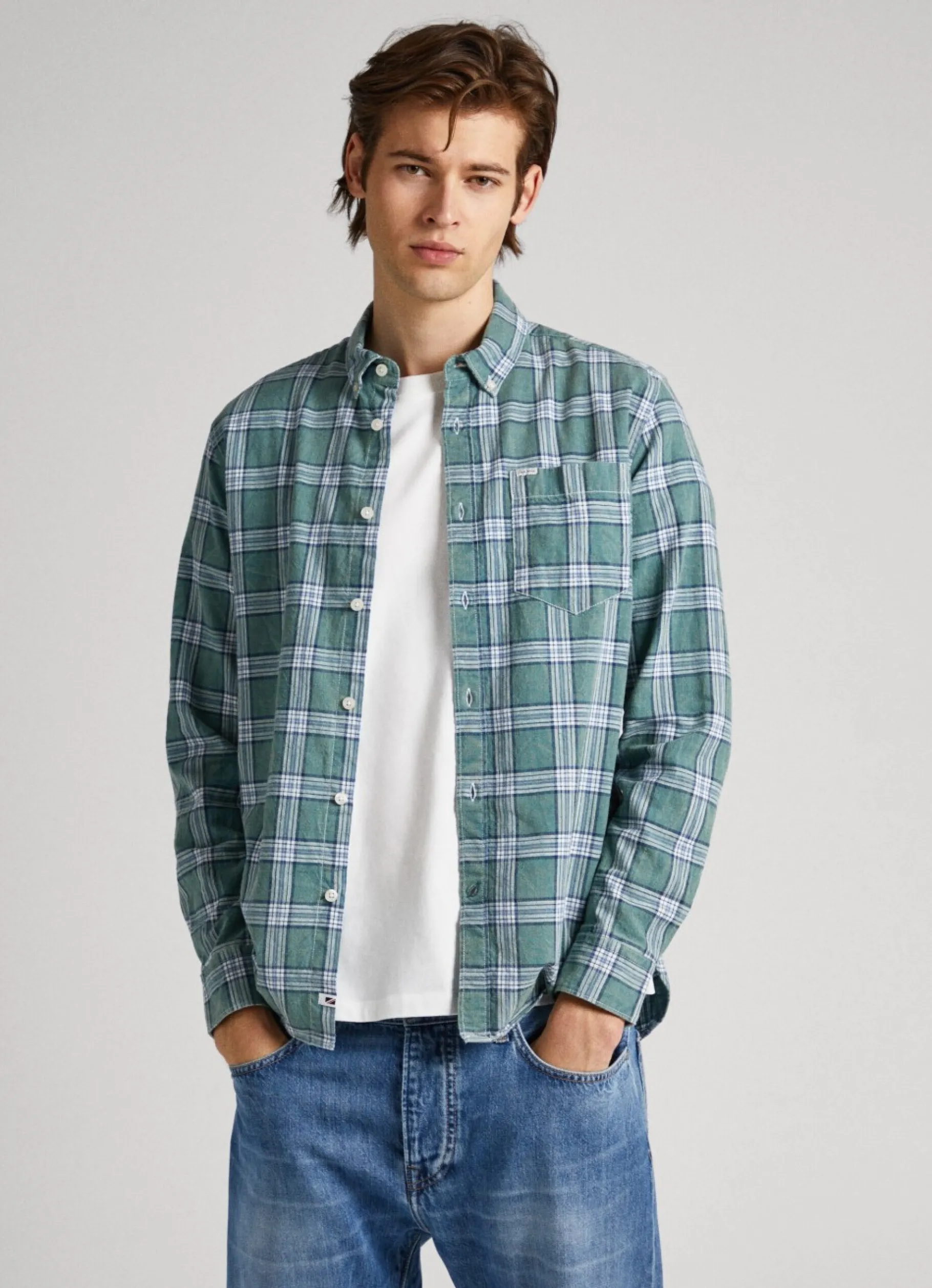 Men Pepe Jeans Slim Fit Check Shirt