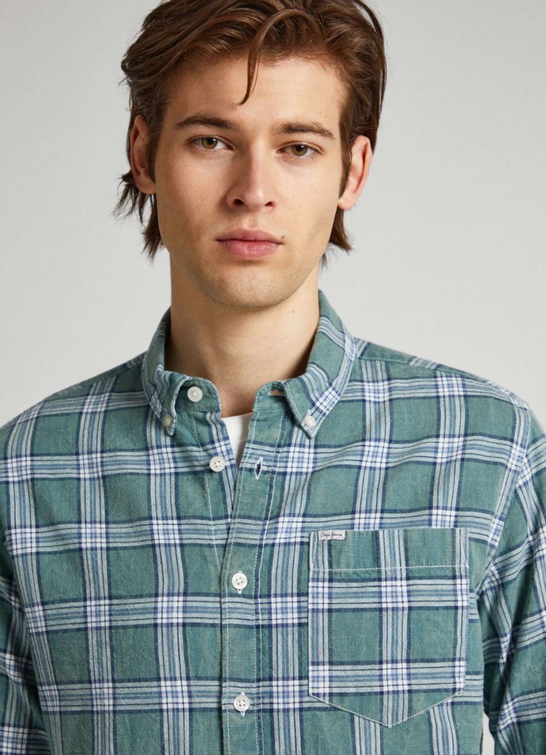 Men Pepe Jeans Slim Fit Check Shirt