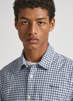 Men Pepe Jeans Slim Fit Checked Shirt