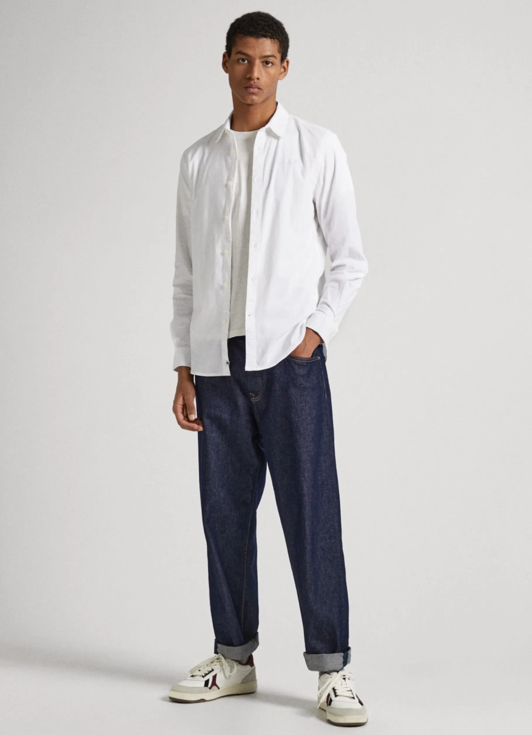 Men Pepe Jeans Slim Fit Poplin Shirt