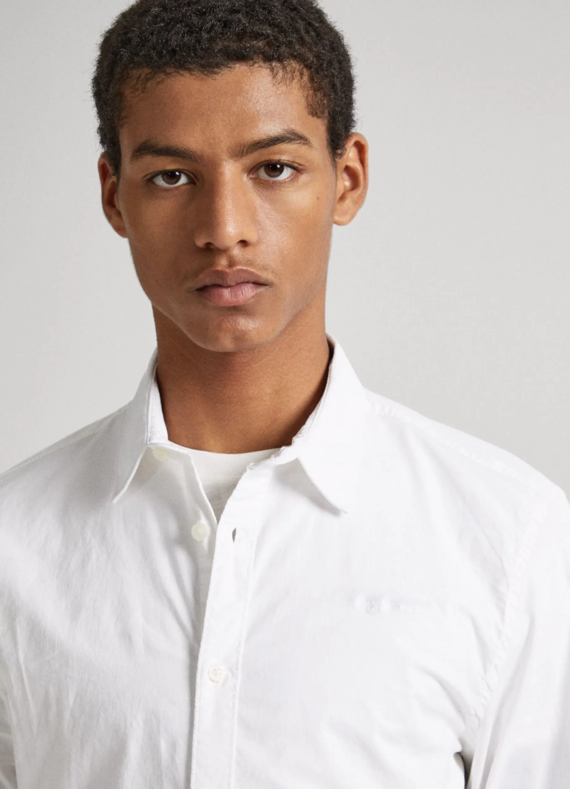 Men Pepe Jeans Slim Fit Poplin Shirt