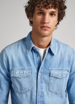 Men Pepe Jeans Slim Fit Shirt