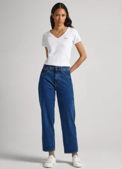 Women Pepe Jeans Slim Fit V-Neck T-Shirt