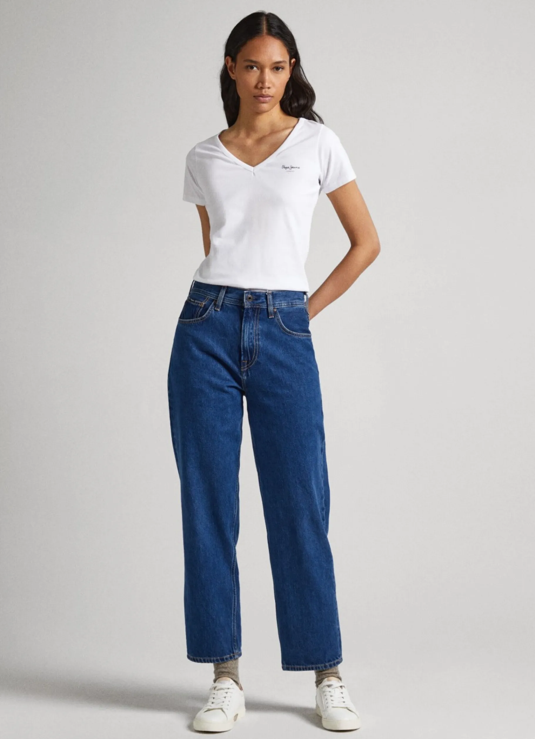 Women Pepe Jeans Slim Fit V-Neck T-Shirt