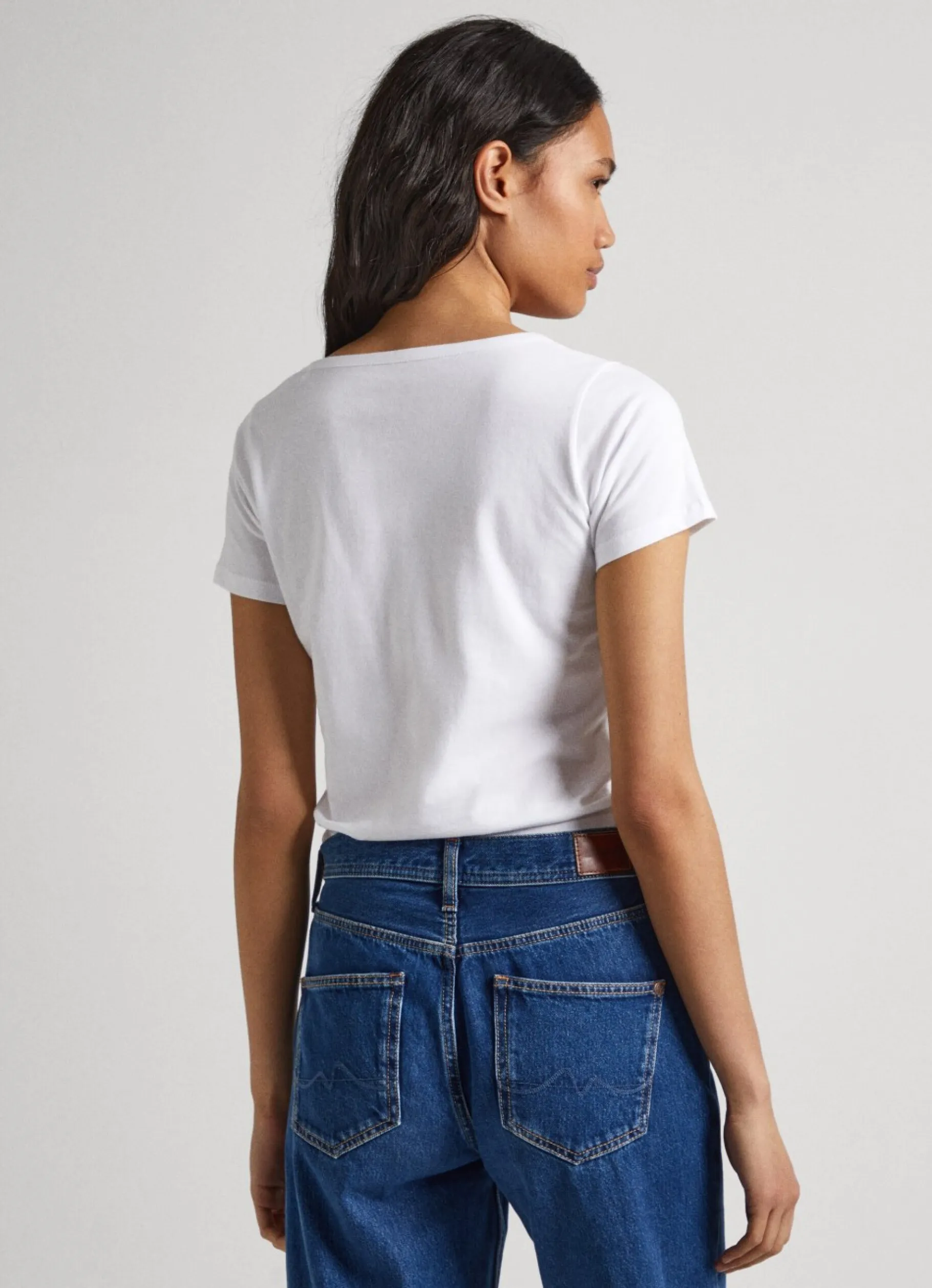 Women Pepe Jeans Slim Fit V-Neck T-Shirt