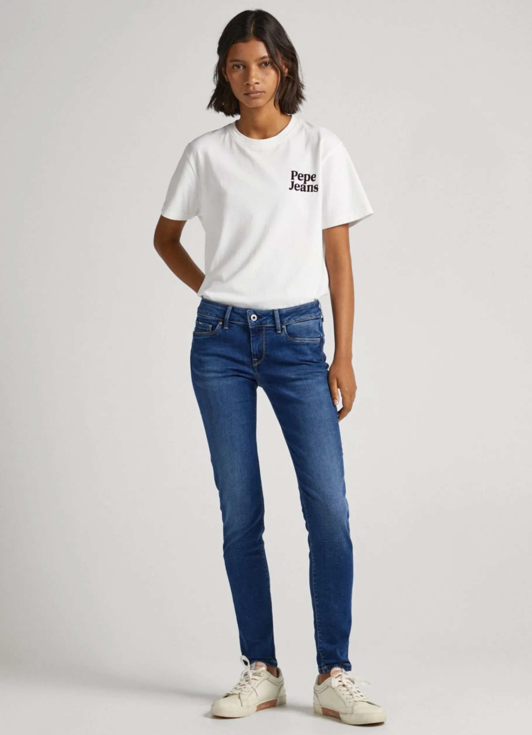 Women Pepe Jeans Soho Mid-Rise Skinny Jeans
