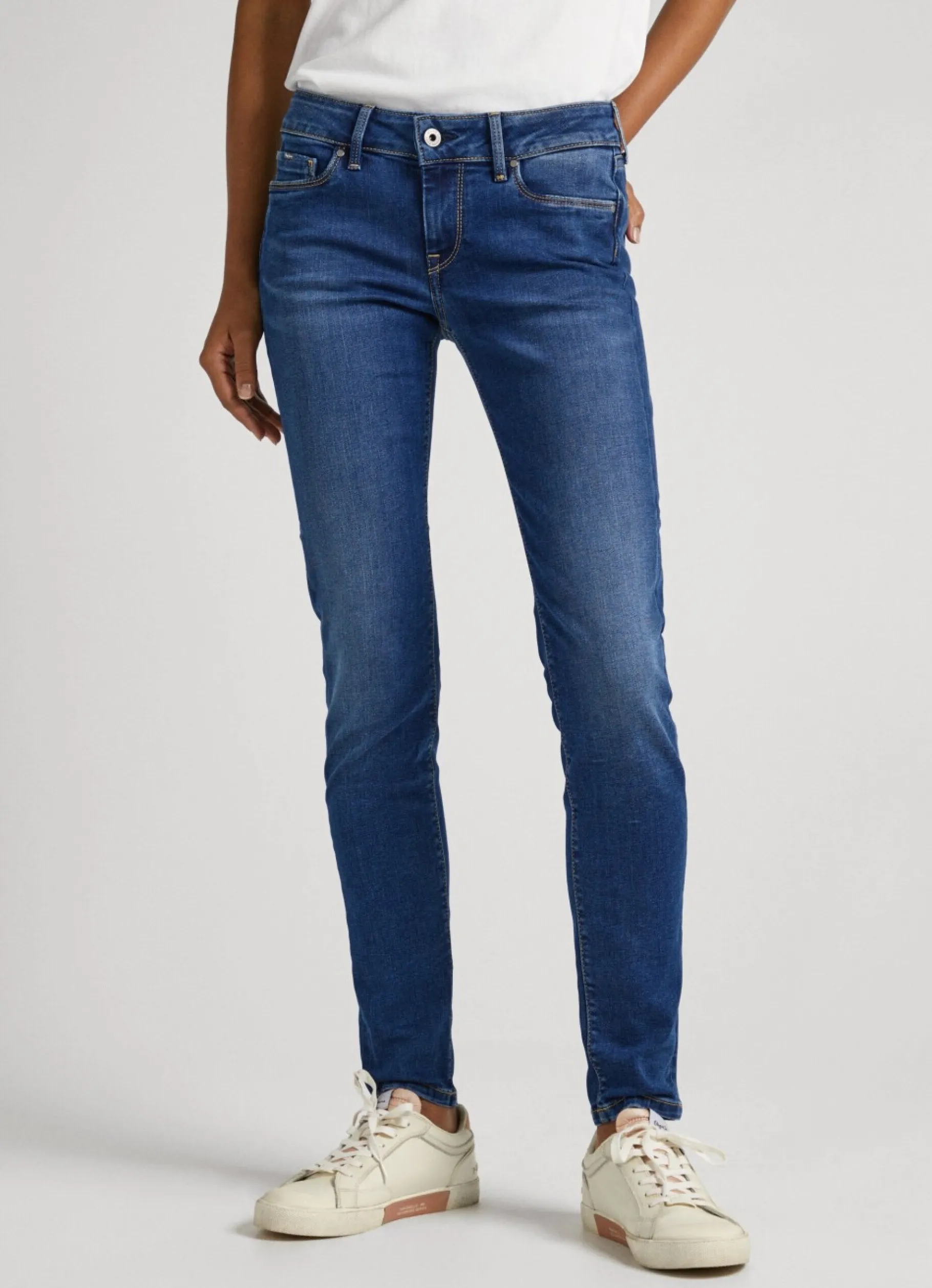 Women Pepe Jeans Soho Mid-Rise Skinny Jeans