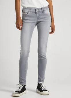 Women Pepe Jeans Soho Skinny Fit Mid-Rise Jeans