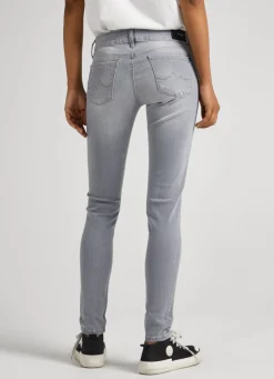 Women Pepe Jeans Soho Skinny Fit Mid-Rise Jeans