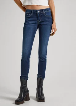 Women Pepe Jeans Soho Skinny Fit Mid-Rise Jeans