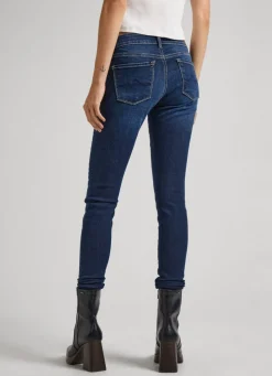 Women Pepe Jeans Soho Skinny Fit Mid-Rise Jeans