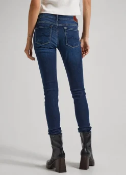 Women Pepe Jeans Soho Skinny Fit Mid-Rise Jeans