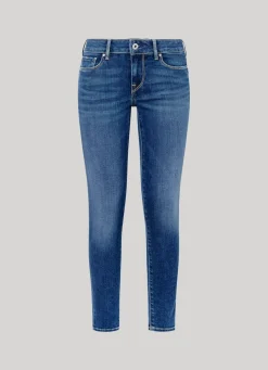 Women Pepe Jeans Soho Skinny Fit Mid-Rise Jeans