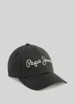 Boy Pepe Jeans Solid Colour Cap With Embroidered Logo