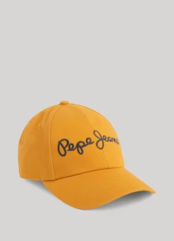 Boy Pepe Jeans Solid Colour Cap With Embroidered Logo