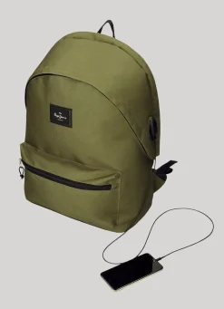 Men Pepe Jeans Solid Colour School Backpack