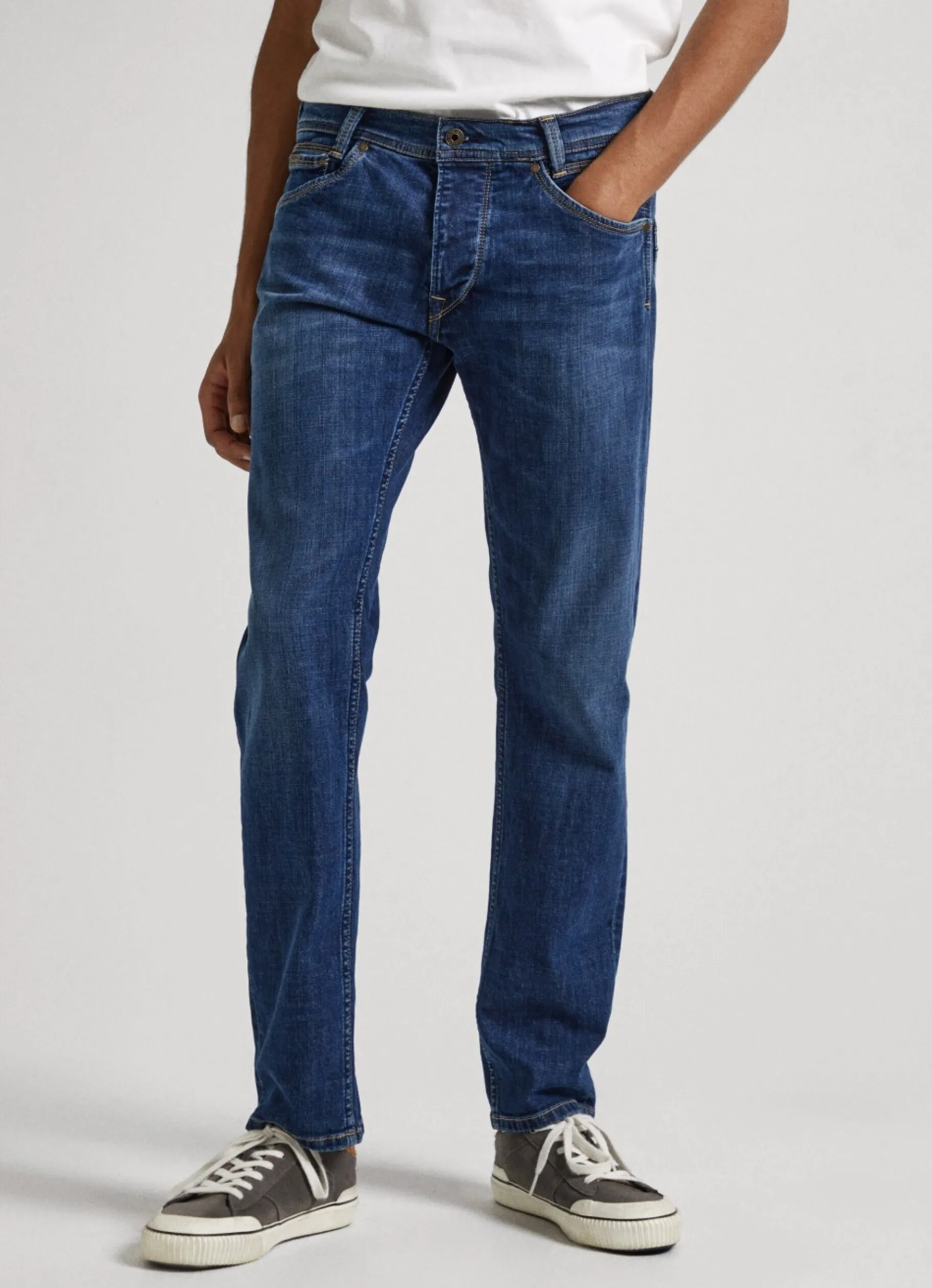 Men Pepe Jeans Spike Fit Mid-Rise Jeans