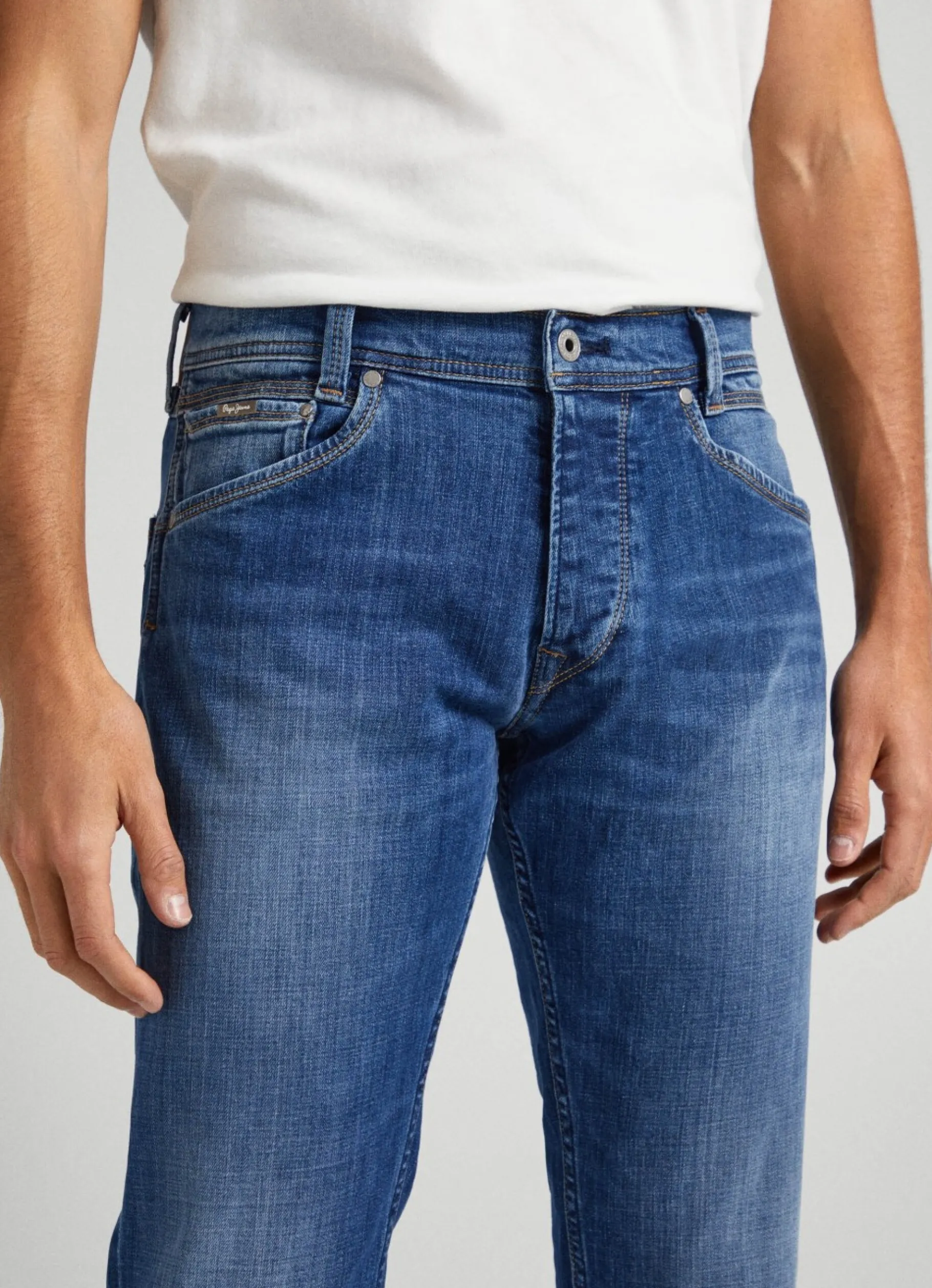 Men Pepe Jeans Stanley Fit Mid-Rise Jeans