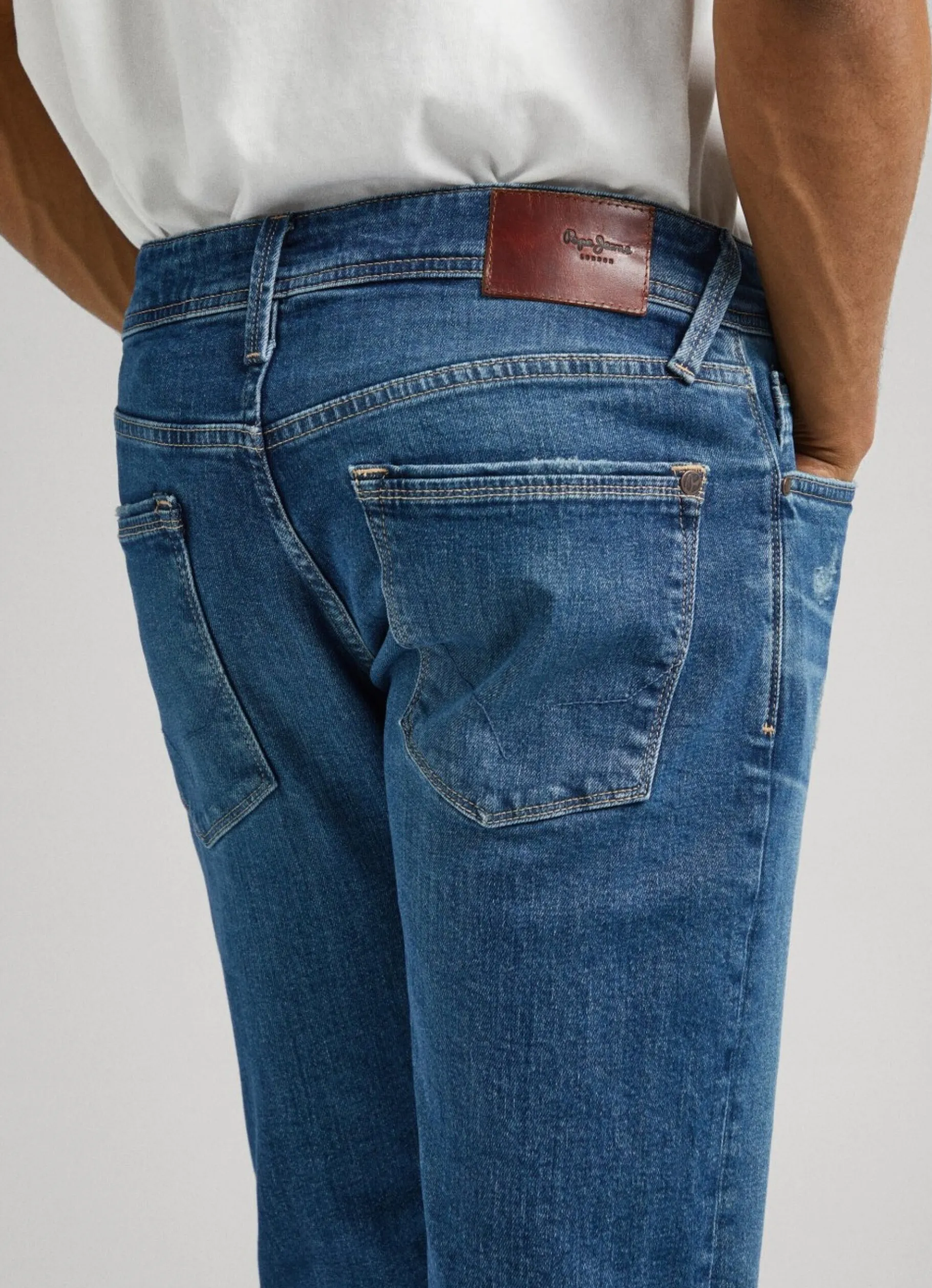 Men Pepe Jeans Stanley Fit Mid-Rise Jeans