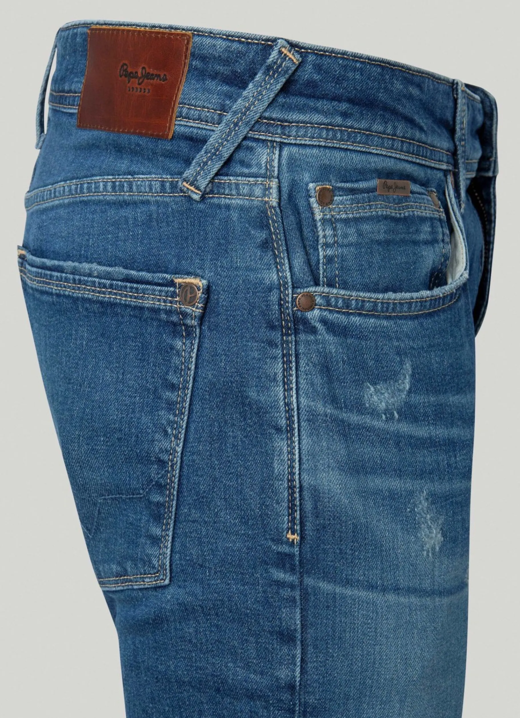 Men Pepe Jeans Stanley Fit Mid-Rise Jeans