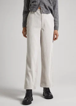 Women Pepe Jeans Straight Corduroy Trousers