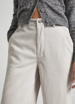 Women Pepe Jeans Straight Corduroy Trousers