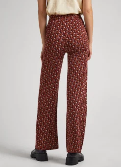 Women Pepe Jeans Straight Jacquard Trousers