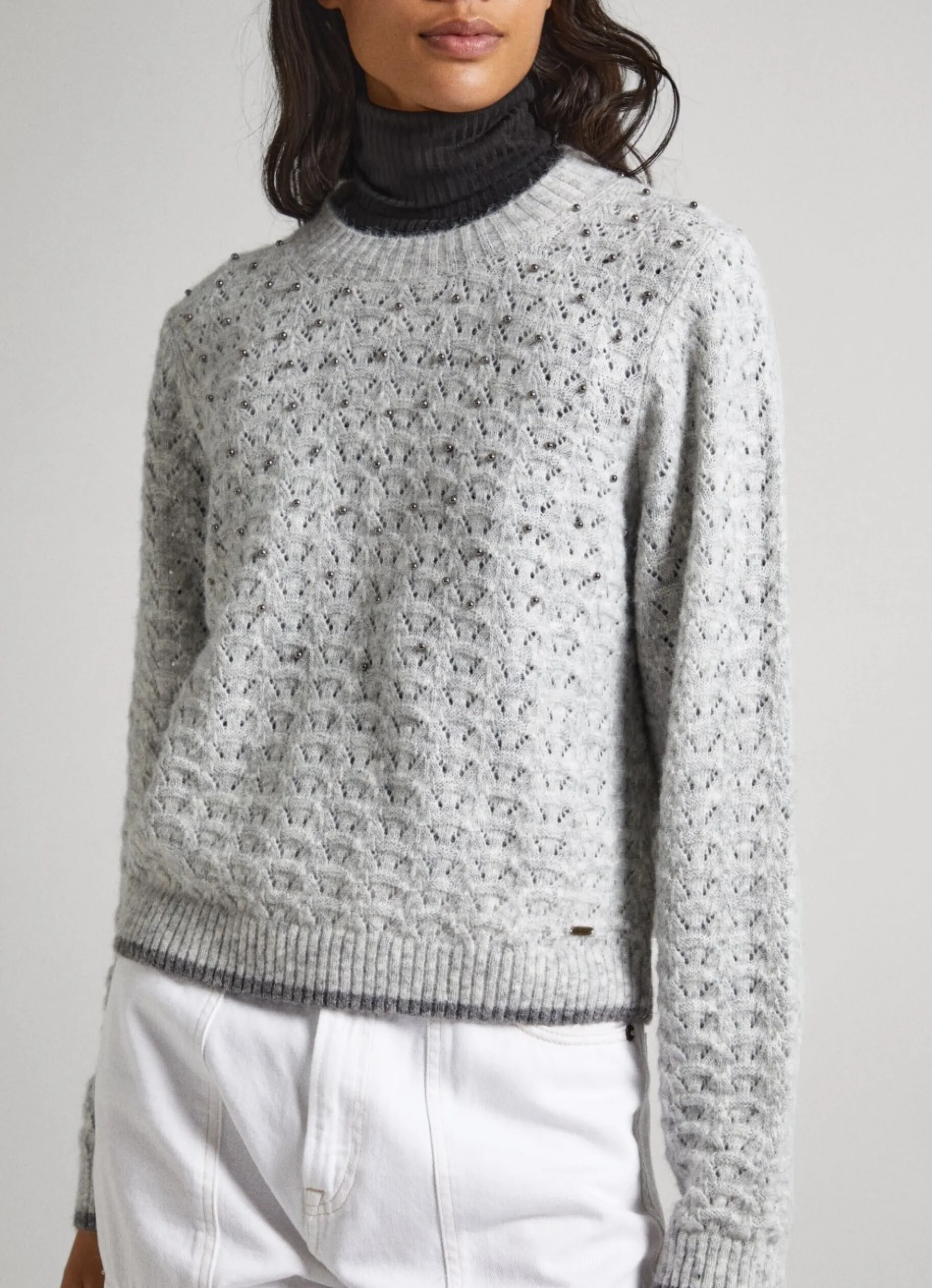 Women Pepe Jeans Strass Detail Knit