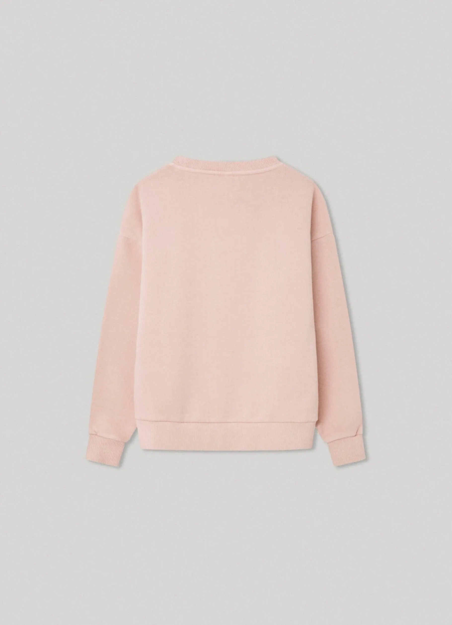 Girl Pepe Jeans Strass Logo Cotton Sweatshirt