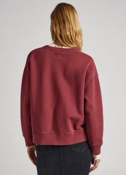 Women Pepe Jeans Strass Logo Cotton Sweatshirt