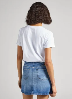 Women Pepe Jeans Strass Logo T-Shirt