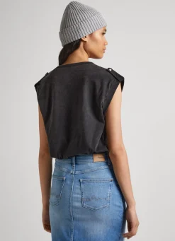 Women Pepe Jeans Strass Logo T-Shirt