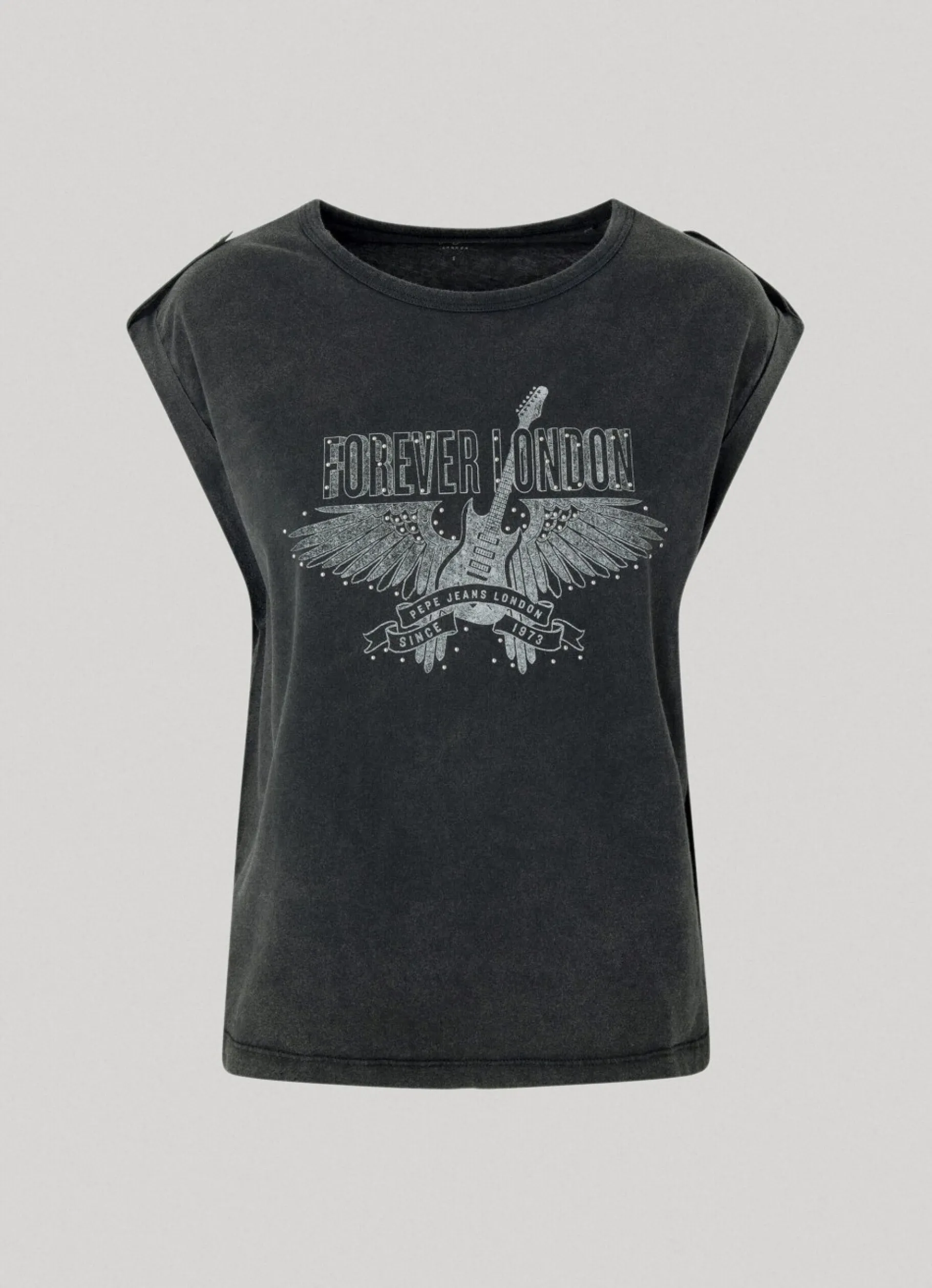 Women Pepe Jeans Strass Logo T-Shirt