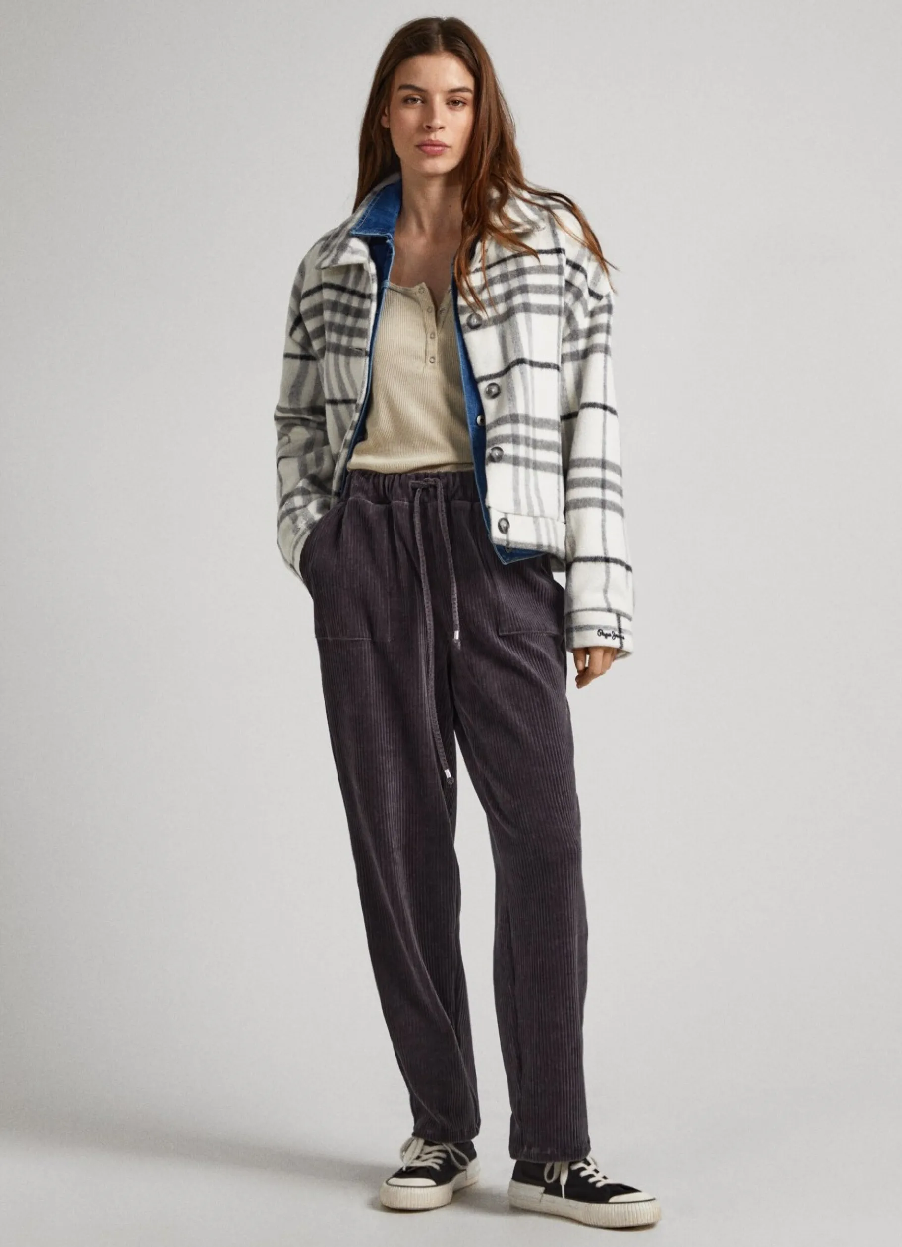 Women Pepe Jeans Stretch Corduroy Trousers