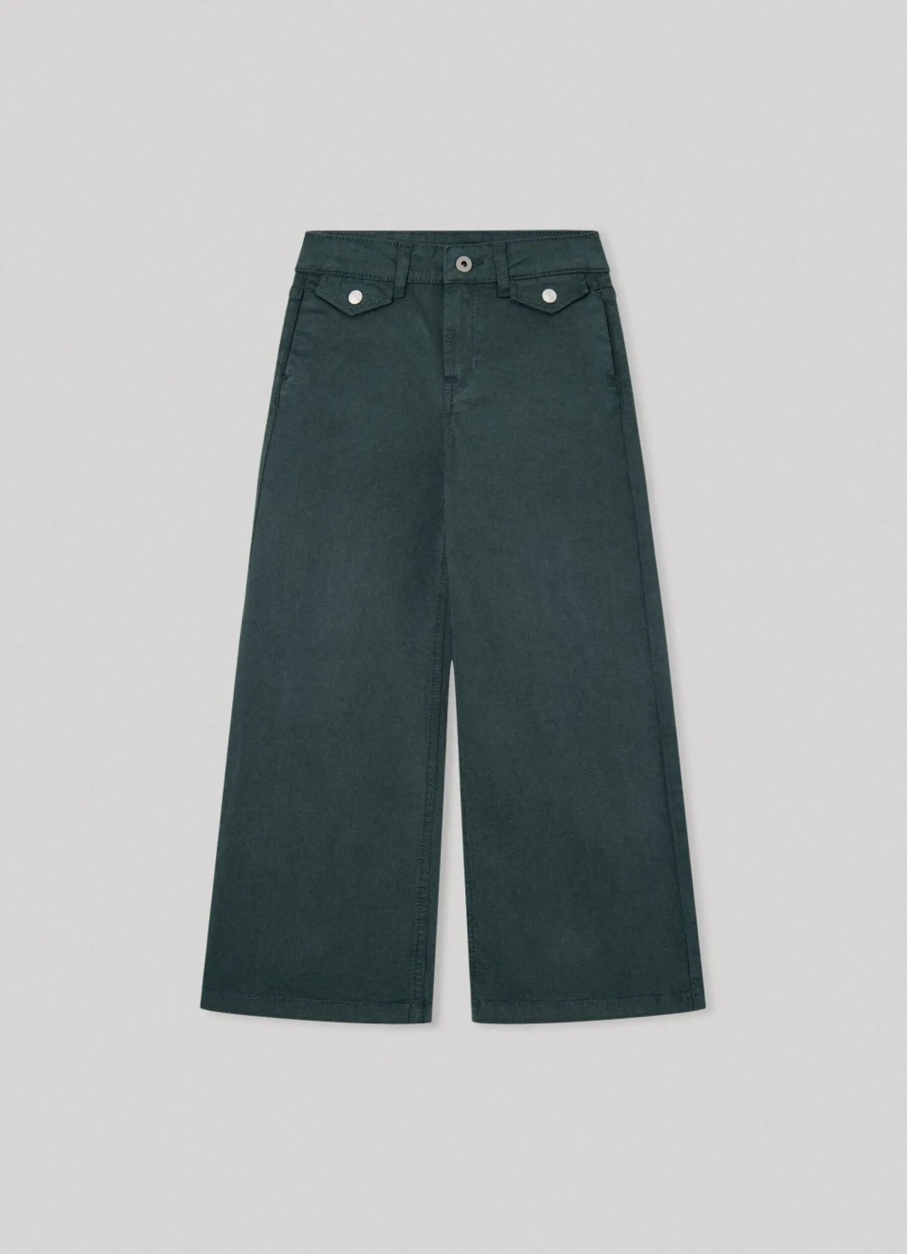 Girl Pepe Jeans Stretch Twill Palazzo Trousers