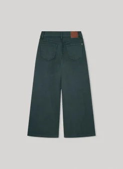 Girl Pepe Jeans Stretch Twill Palazzo Trousers