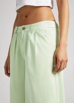 Women Pepe Jeans Stretch Twill Palazzo Trousers