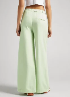 Women Pepe Jeans Stretch Twill Palazzo Trousers