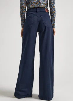Women Pepe Jeans Stretch Twill Palazzo Trousers