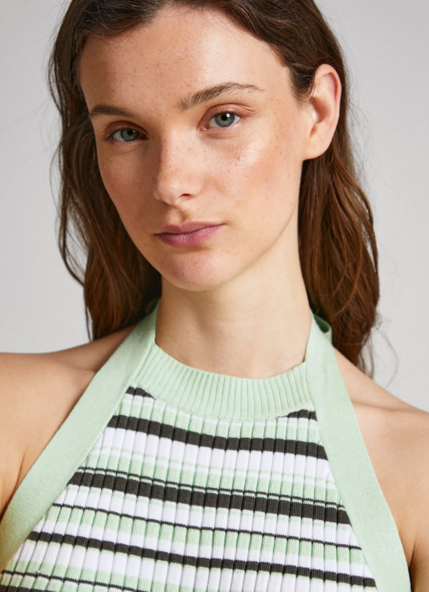 Women Pepe Jeans Stripe Print Halter Top