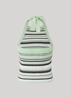 Women Pepe Jeans Stripe Print Halter Top