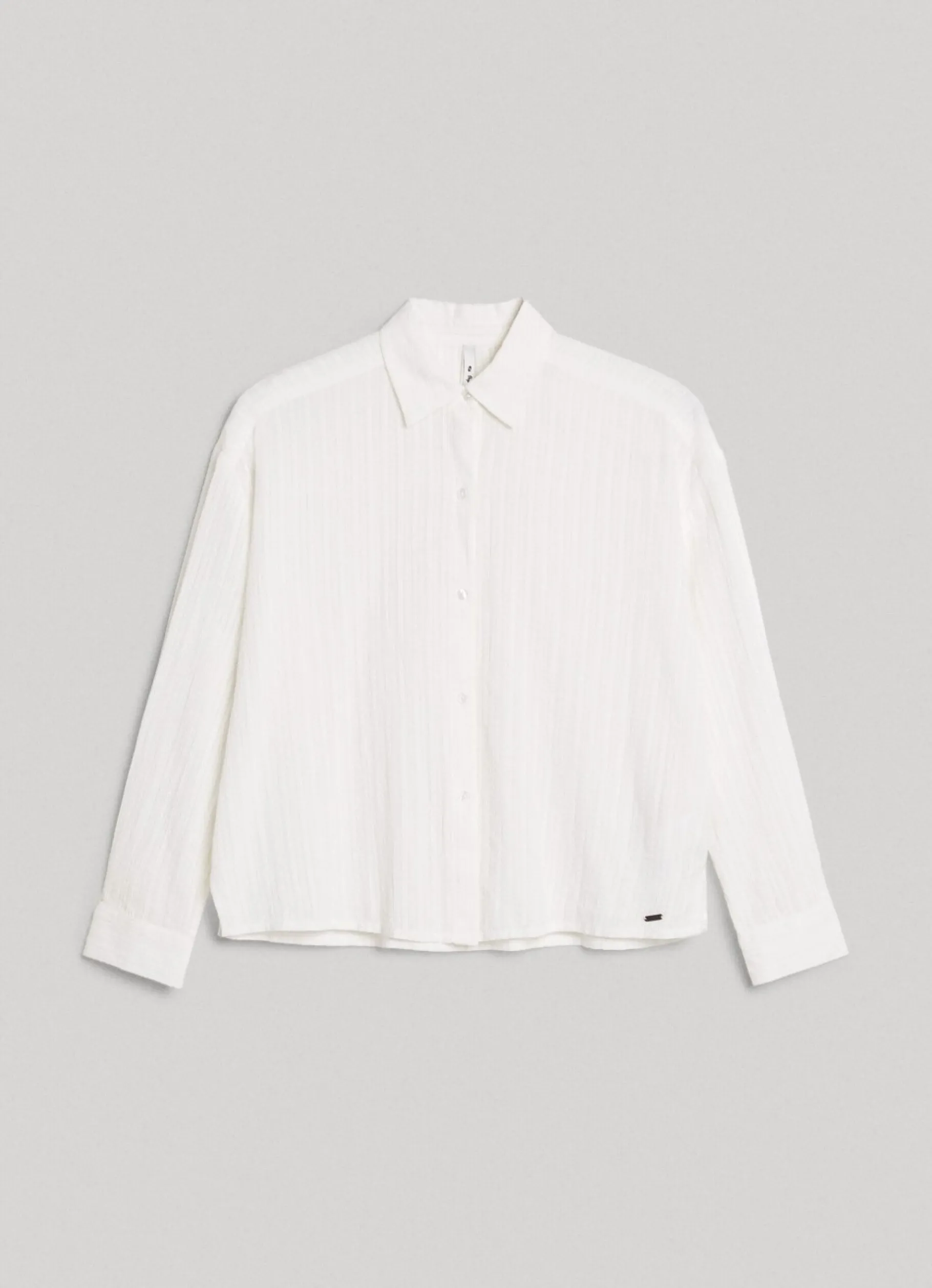Women Pepe Jeans Striped Cotton Dobby Shirt