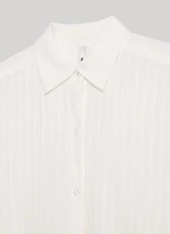 Women Pepe Jeans Striped Cotton Dobby Shirt
