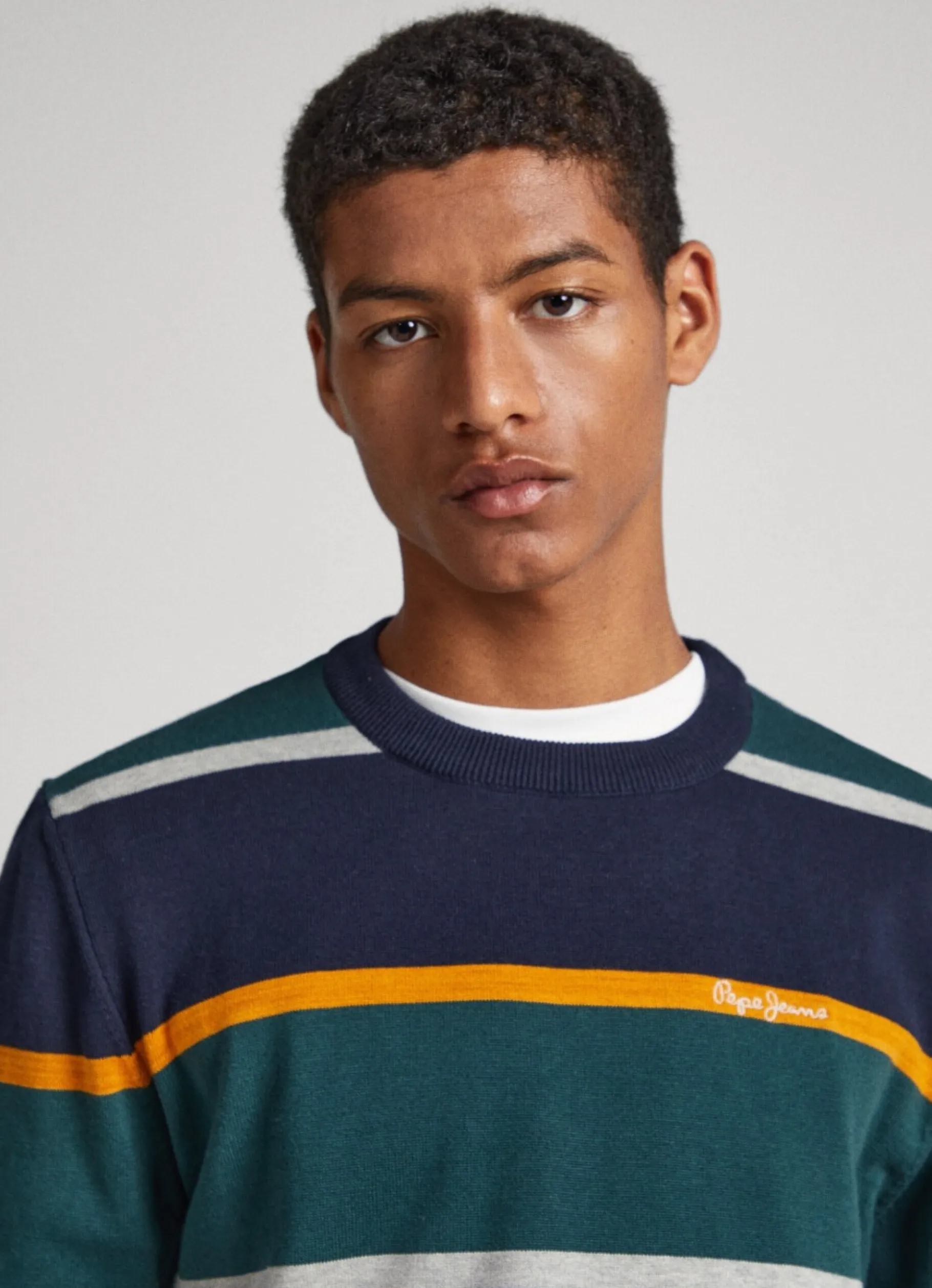 Men Pepe Jeans Striped Cotton Sweatshirt