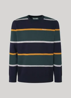 Men Pepe Jeans Striped Cotton Sweatshirt