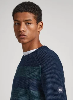 Men Pepe Jeans Striped Cotton Sweatshirt